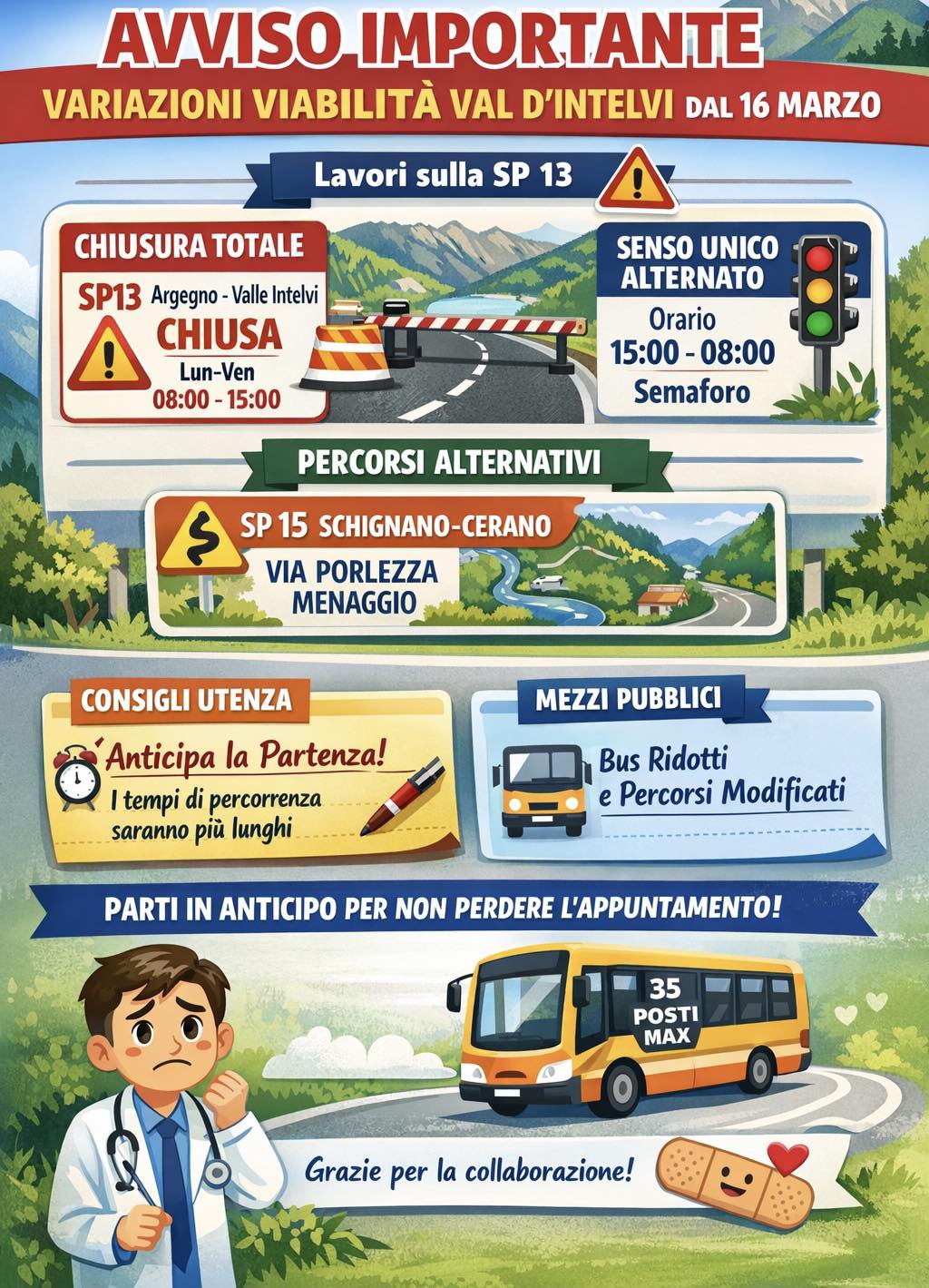 locandina variazione viabilità