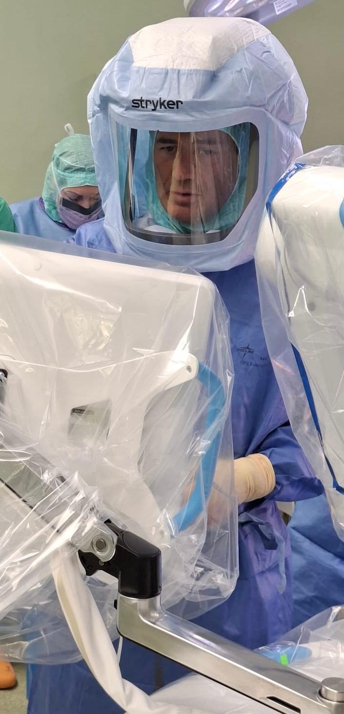 Matteo Cervellin in sala operatoria